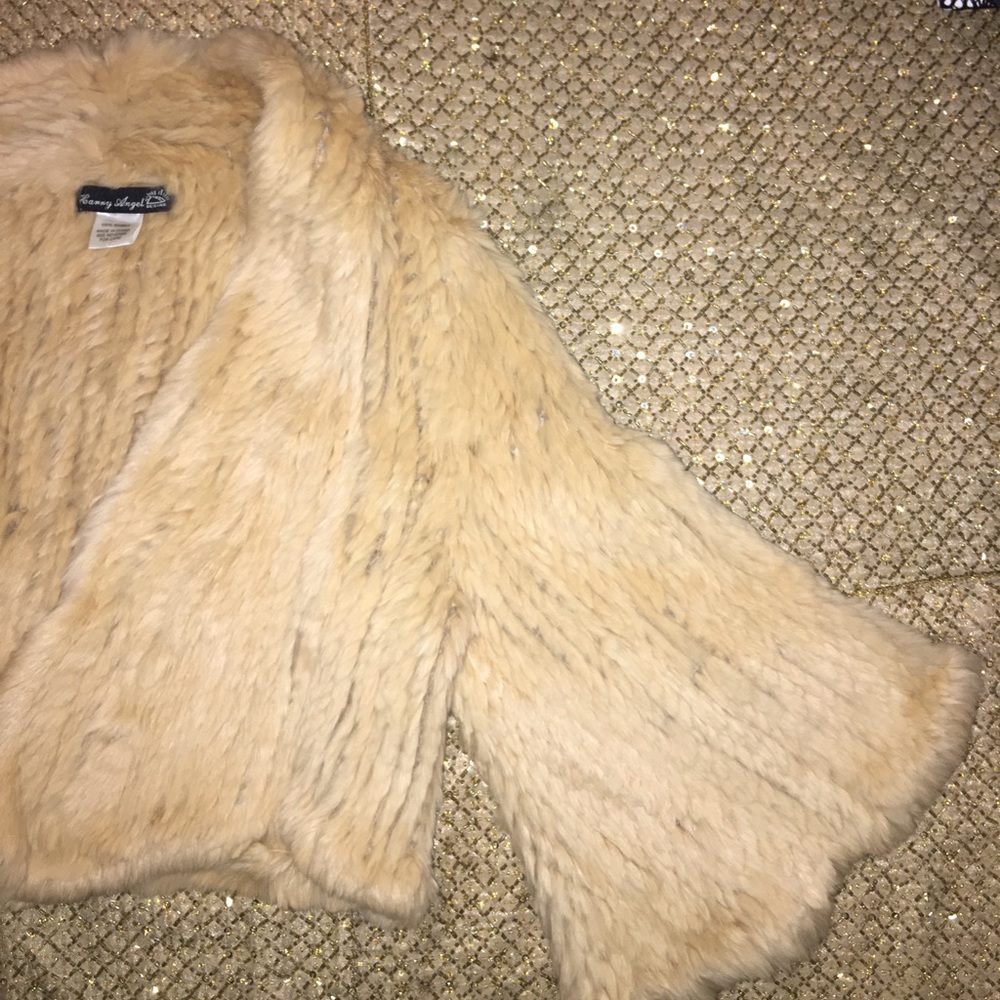 STUNNING Rabbit Fur Crop Jacket - Picture 2 of 3