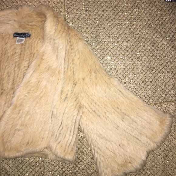 STUNNING Rabbit Fur Crop Jacket - Picture 2 of 3