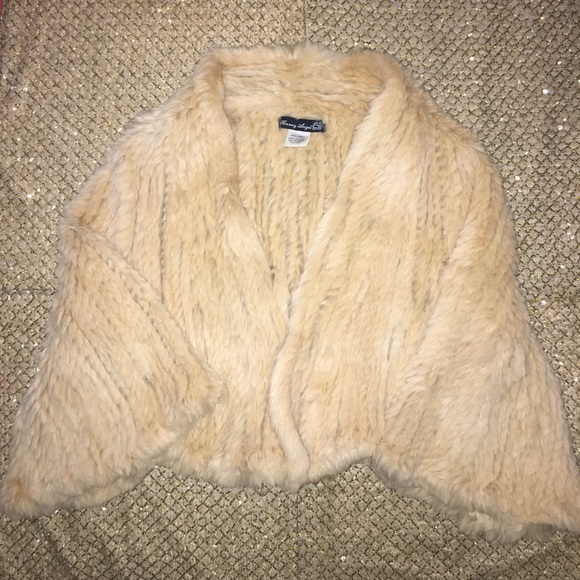 STUNNING Rabbit Fur Crop Jacket - Picture 3 of 3