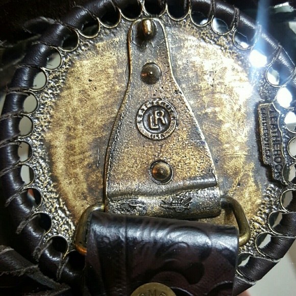 🤠🤠LEATHERROCK Chocolate Embroidered Belt - Picture 5 of 5