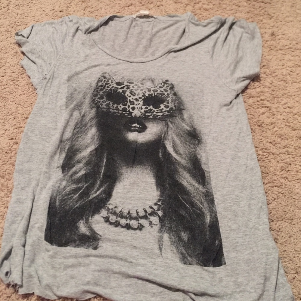 Grey cute top