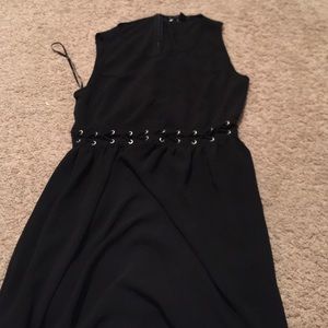 Black stitch dress