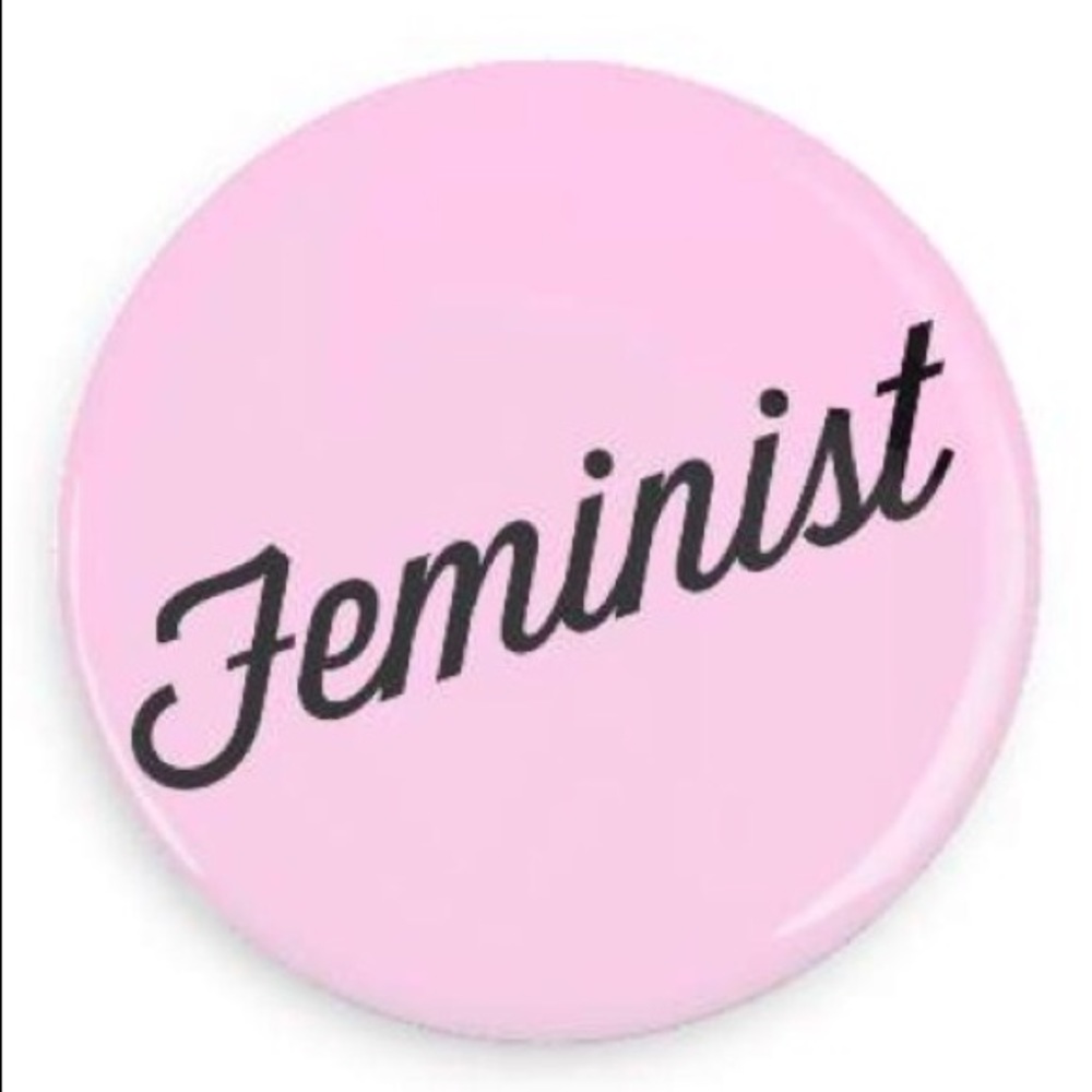 Feminist Pin Back Button - Picture 1 of 1