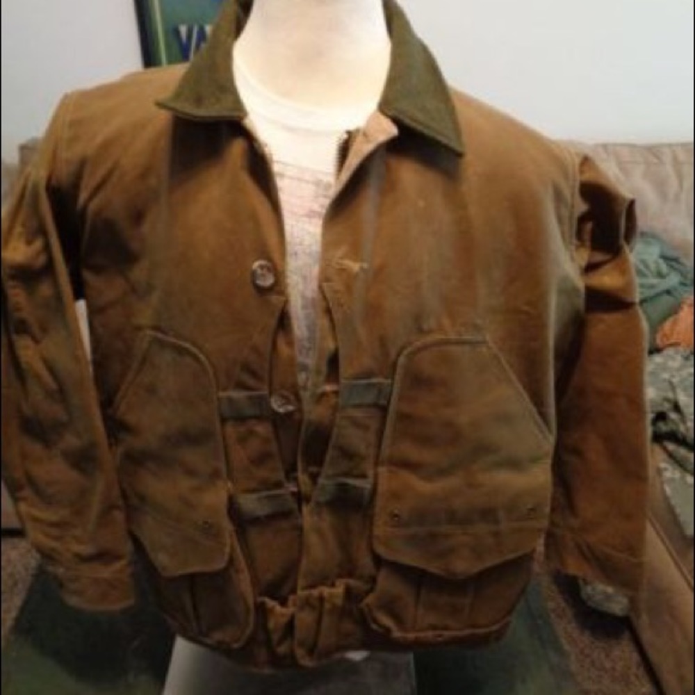 FILSON TIN CLOTH FIELD COAT #633 XL WITH HOOD