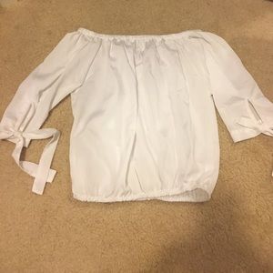 White off shoulder top