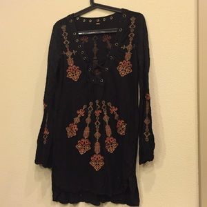 Free people charlie embroidered tunic S