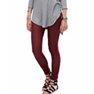 Free People Movement Ruched Burgundy Wine Legging
