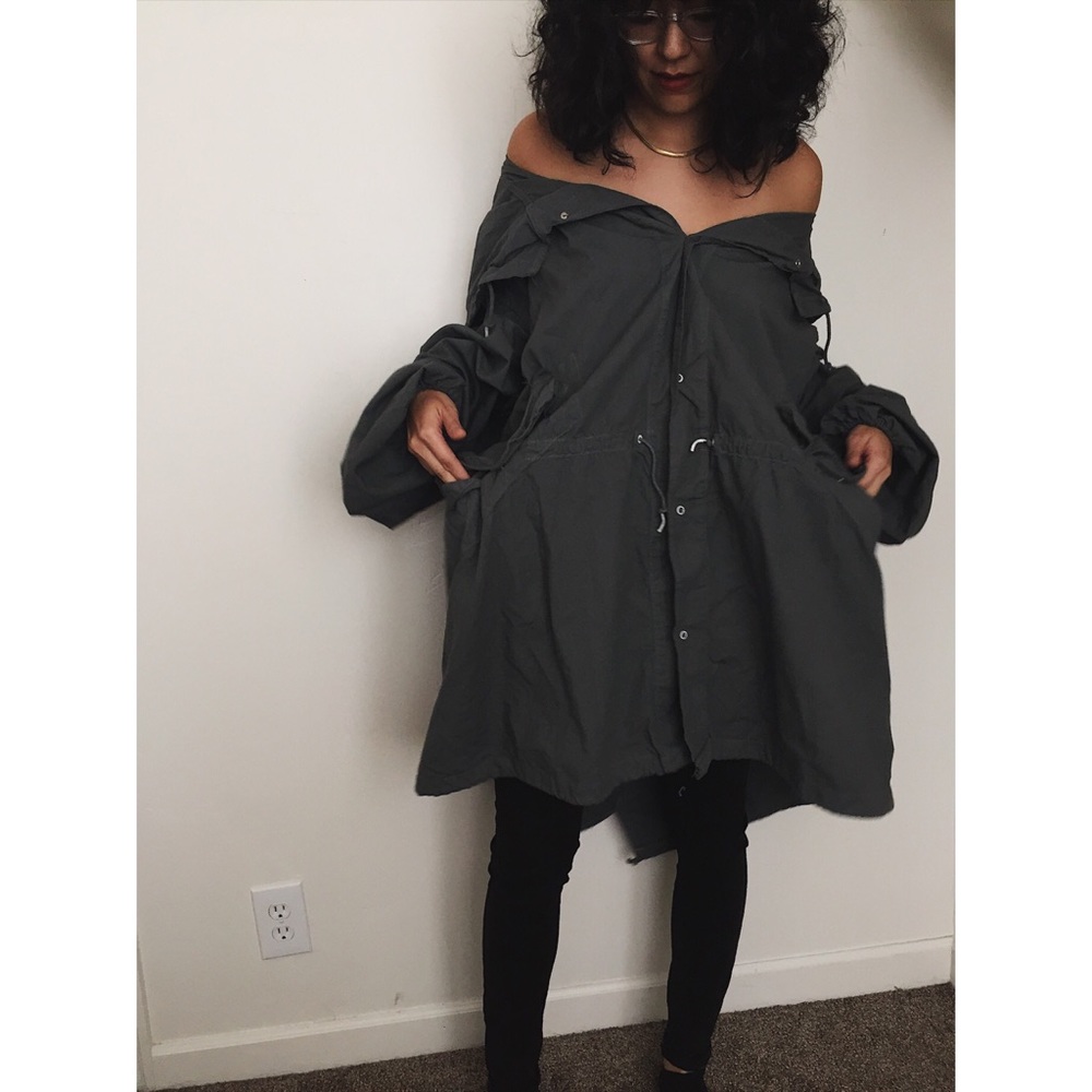 Reformation Fenty style military jacket Rihanna