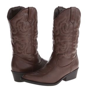 Steve Madden Girl Brown Western Cowboy Boots