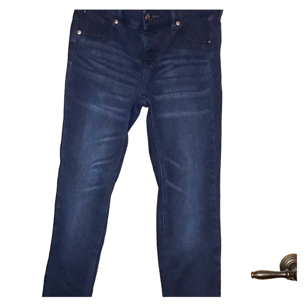 Justice for Girls-stretch skinny jeans-dark wash