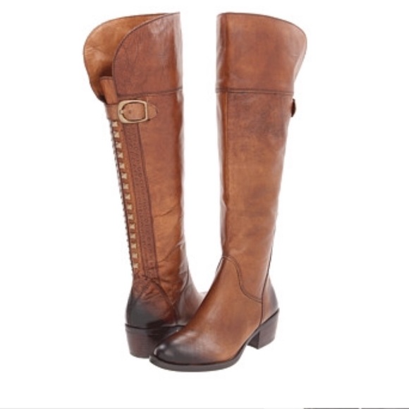 Vince Camuto Leather Knee-High Studded Boot - Picture 7 of 7