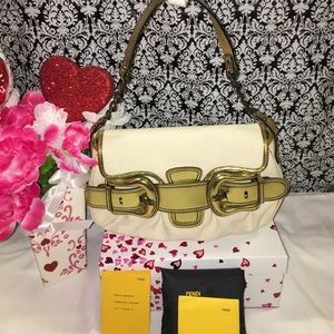 NWT Fendi Borsa B Bis Canvas Mirror Bag