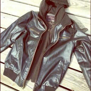 Men's Guess Faux-Leather Moto Jacket