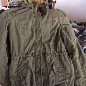 Hollister flannel lined parka coat