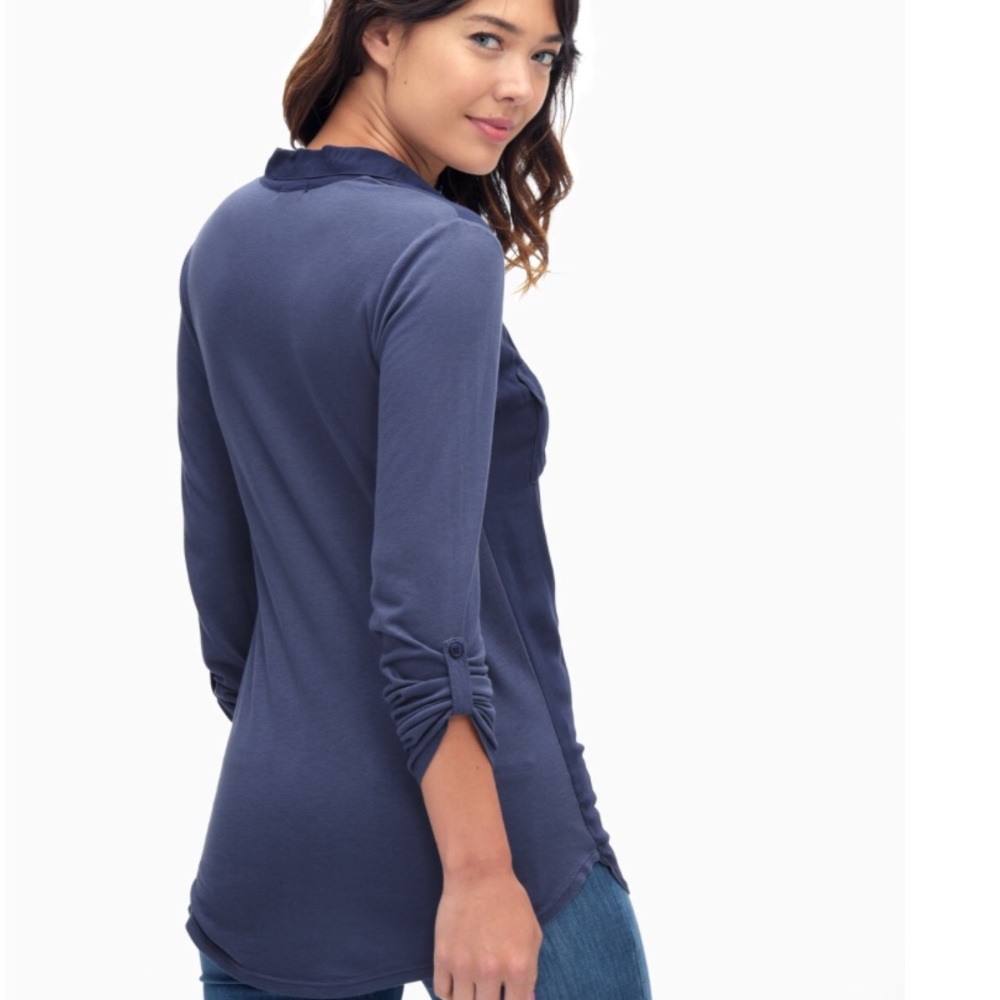 Splendid💕3/4 Sleeve Mix Media Top - Picture 7 of 8