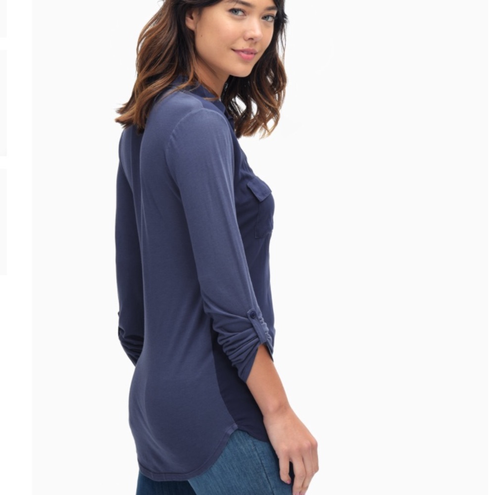 Splendid💕3/4 Sleeve Mix Media Top - Picture 8 of 8