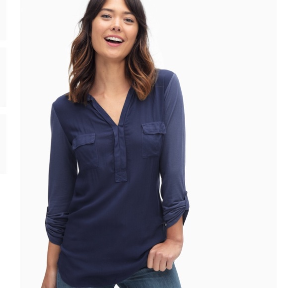 Splendid💕3/4 Sleeve Mix Media Top - Picture 6 of 8