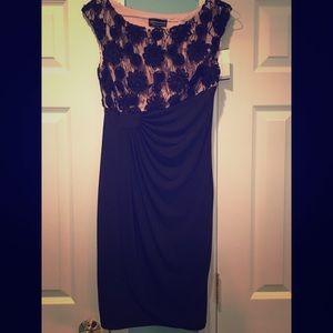 Black dress with pink and lace top