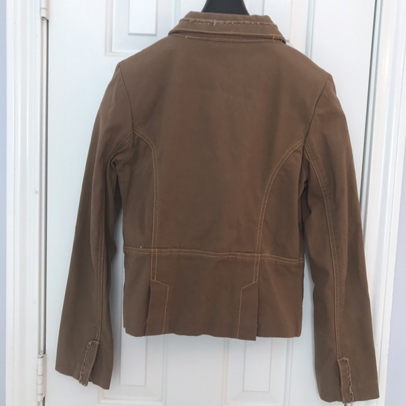 Adriana USA brown jacket with decorative stitching - Picture 6 of 7