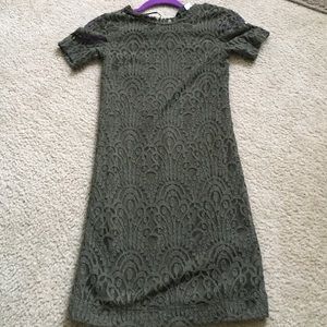 H and M olive green dress