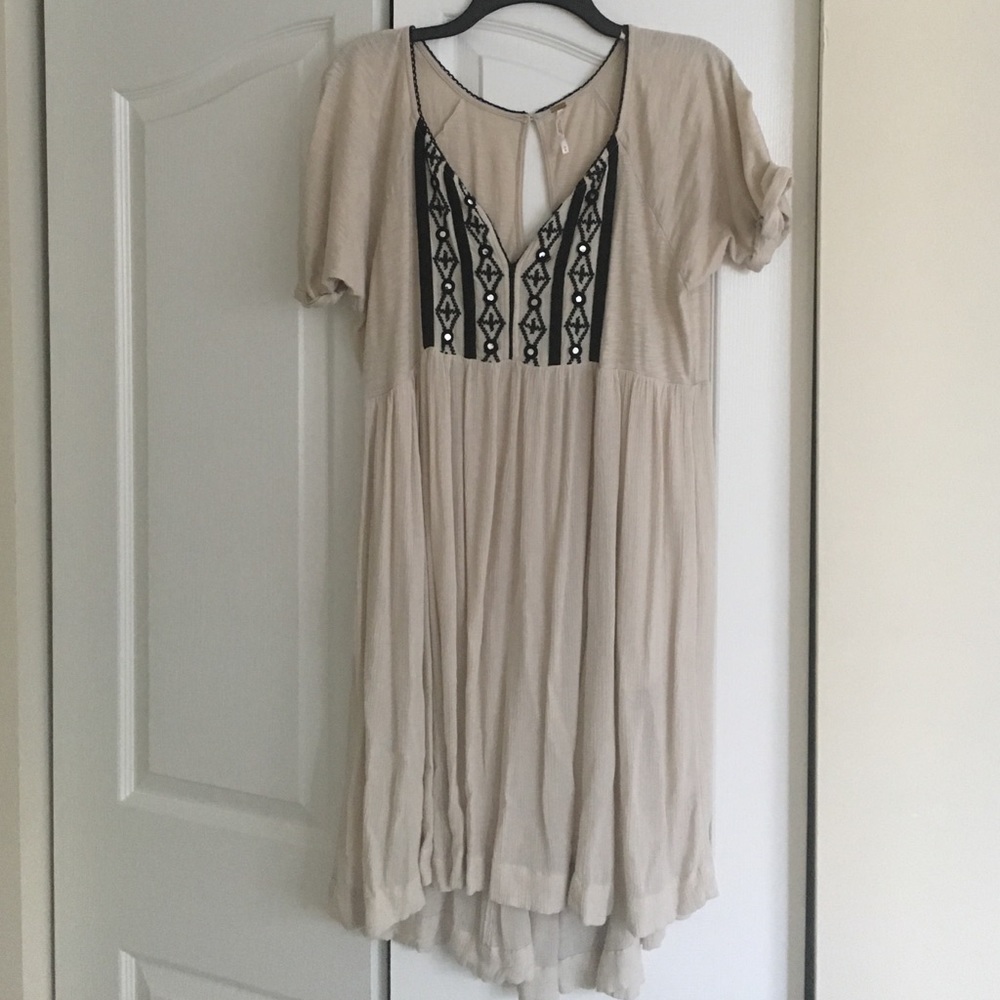 Free People Dress with Black Embellishments
