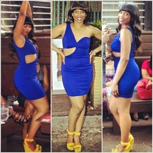 Blue cut up sleeveless jacket