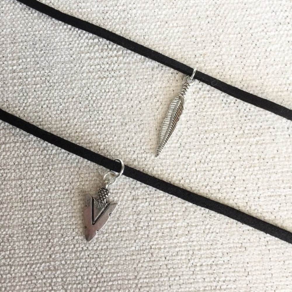 Arrowhead & Feather Chokers