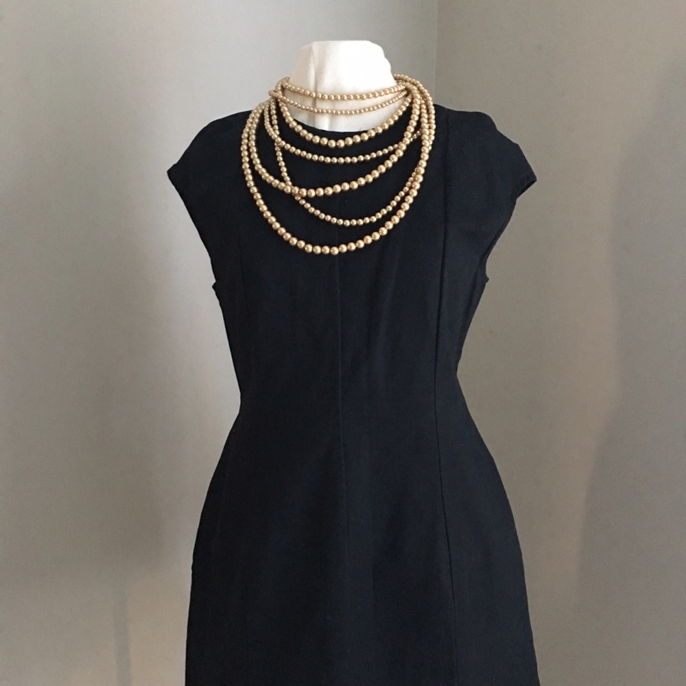 Multi strand gold bead necklace