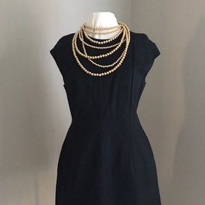 Multi strand gold bead necklace