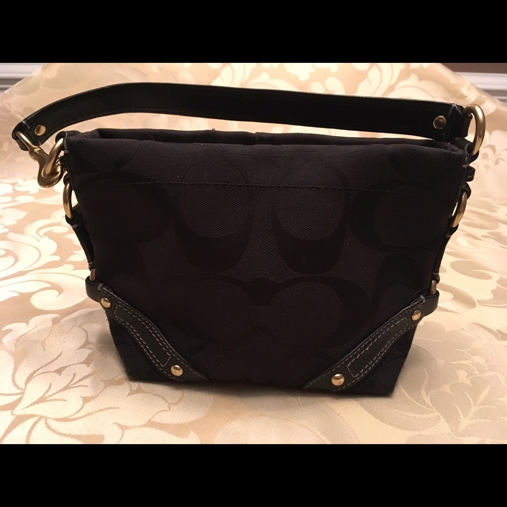 COACH Black Signature Small Purse
