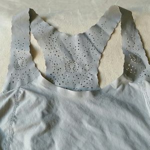 Lululemon Racer Back Gray Stripe Tank