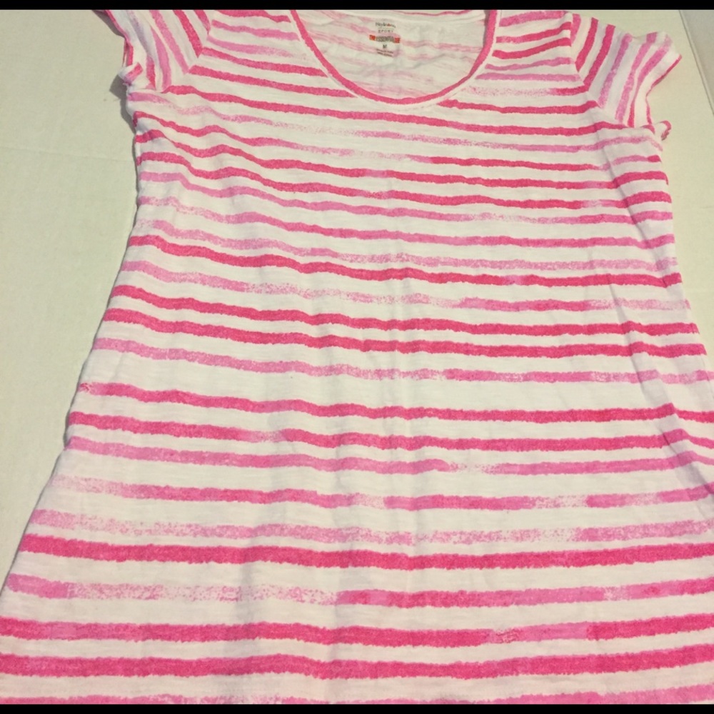 Style & Company Pink Striped Tee