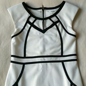Tobi Black & White Fitted Dress