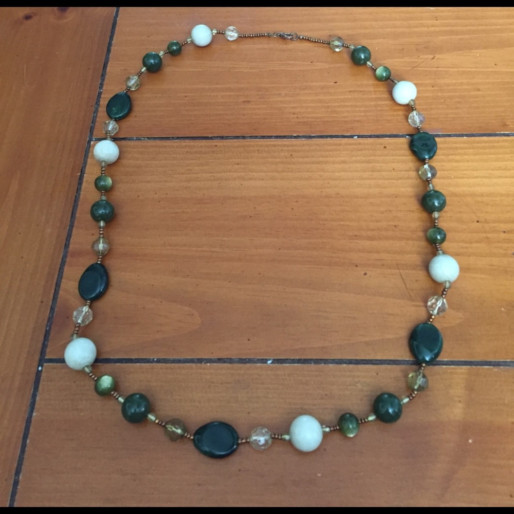 Glass and Plastic Beaded Necklace