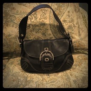 Black leather Soho Hobo Coach Bag