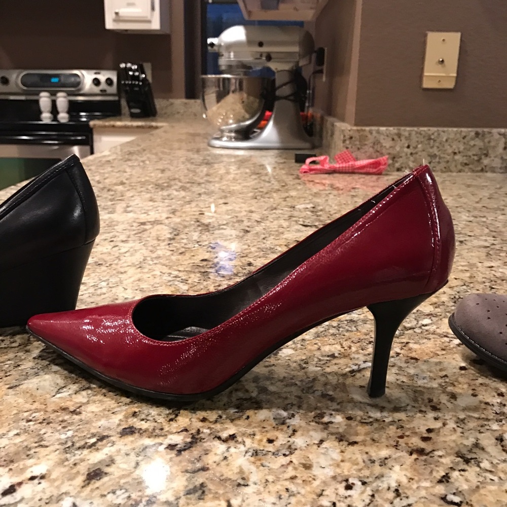 Calvin Klein red pumps