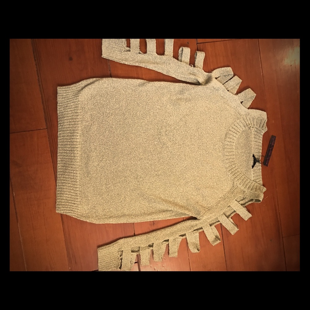 Gold knit sweater