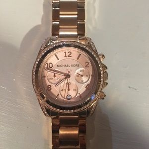 Blaire pave rose gold Michael kors watch