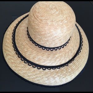 Sutton/Studio beige/black large brim hat