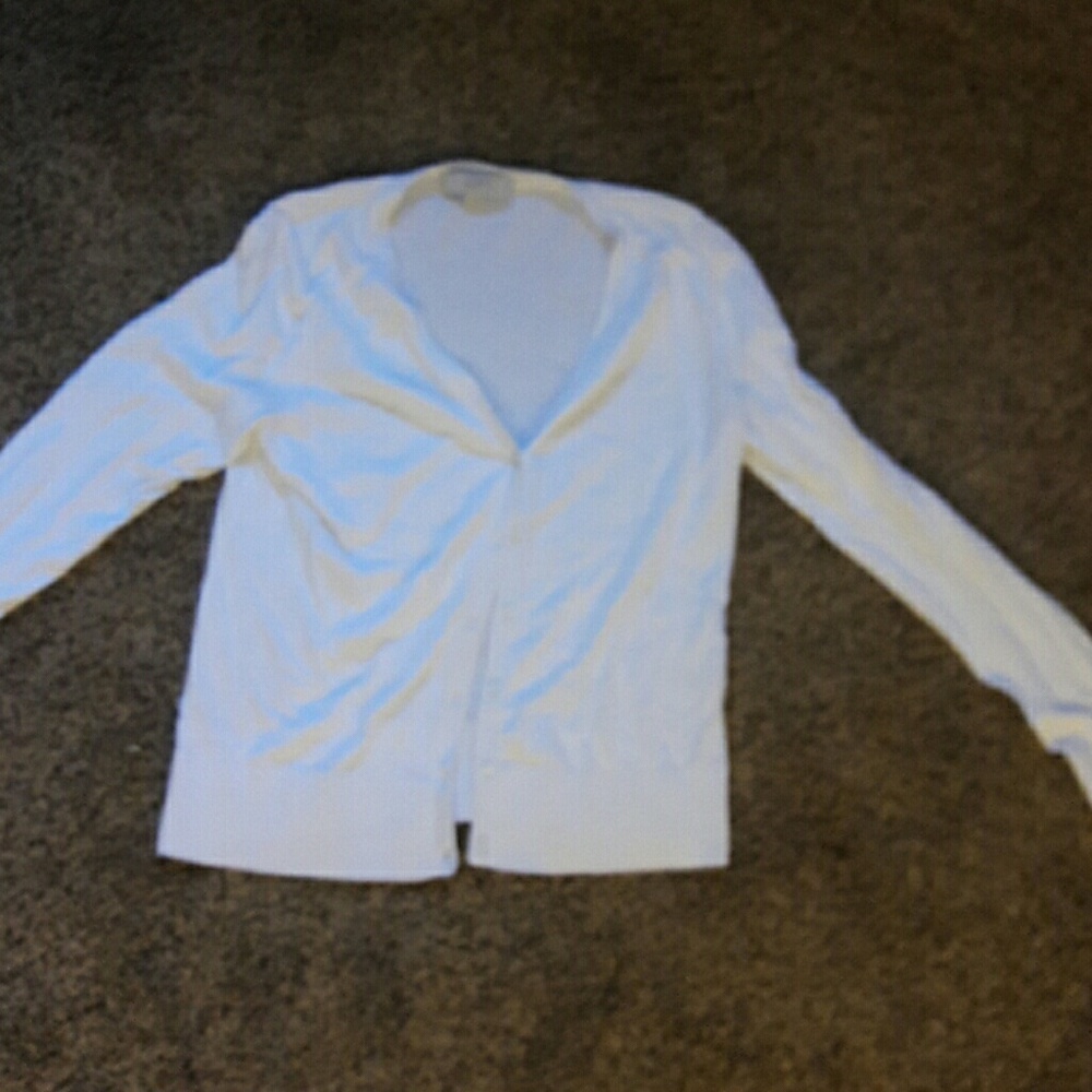 Long sleeved white Loft sweater