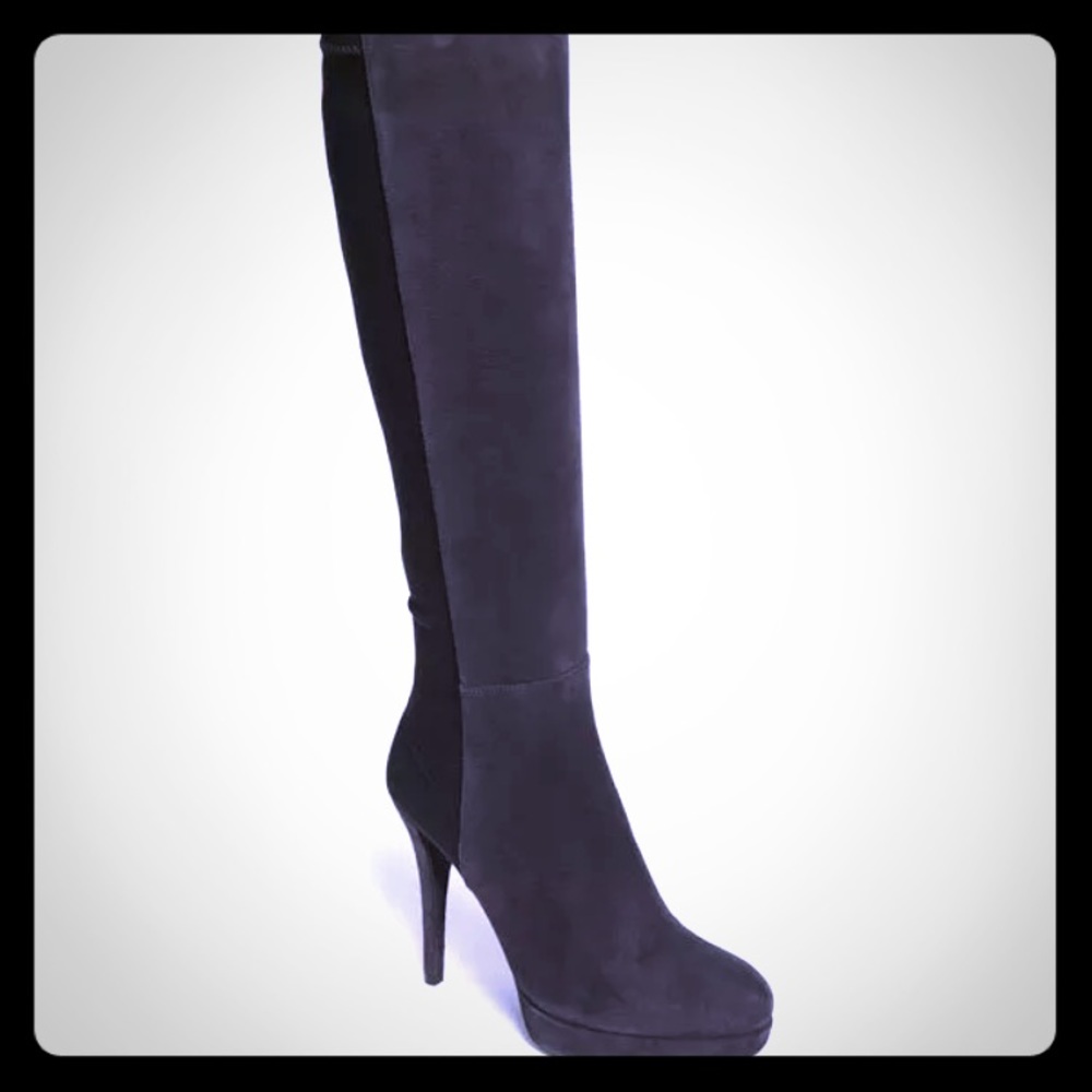 Stuart Weitzman Skyline Grey/Black Boot Sz 10