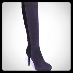 Stuart Weitzman Skyline Grey/Black Boot Sz 10