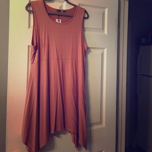 Peach dress from boohoo.com
