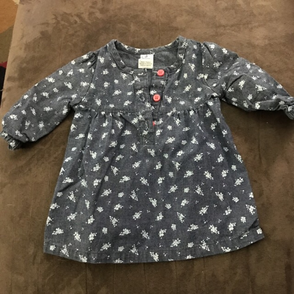 Denim baby girl dress