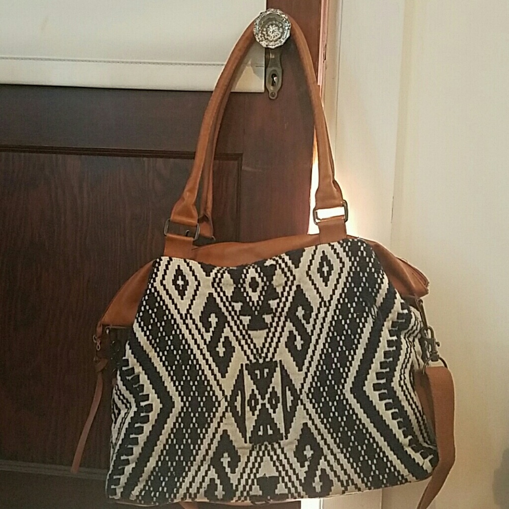 Mossimo Large tote bag blue/white