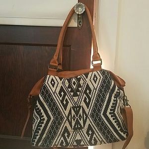 Mossimo Large tote bag blue/white