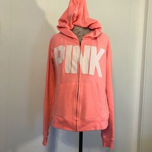 💕PINK full zip hoodie