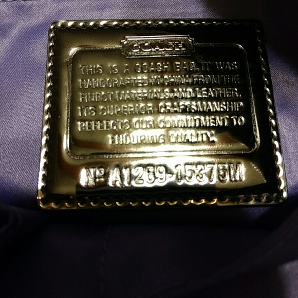 RARE Coach Poppy Glam Tote - Satin Denim - Picture 2 of 6