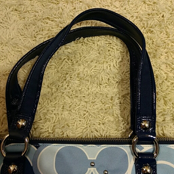 RARE Coach Poppy Glam Tote - Satin Denim - Picture 5 of 6