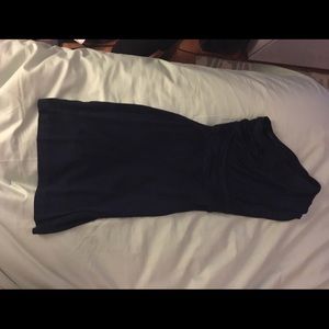 Halston heritage navy 1-shoulder dress